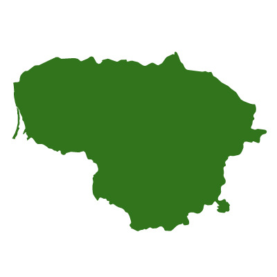 リトアニア共和国無料フリーイラスト｜無地(緑)